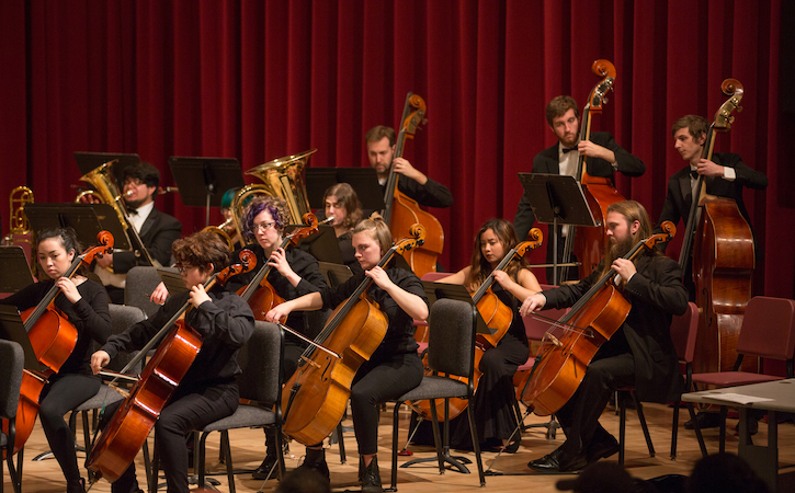 Orchestra performing in a livestream