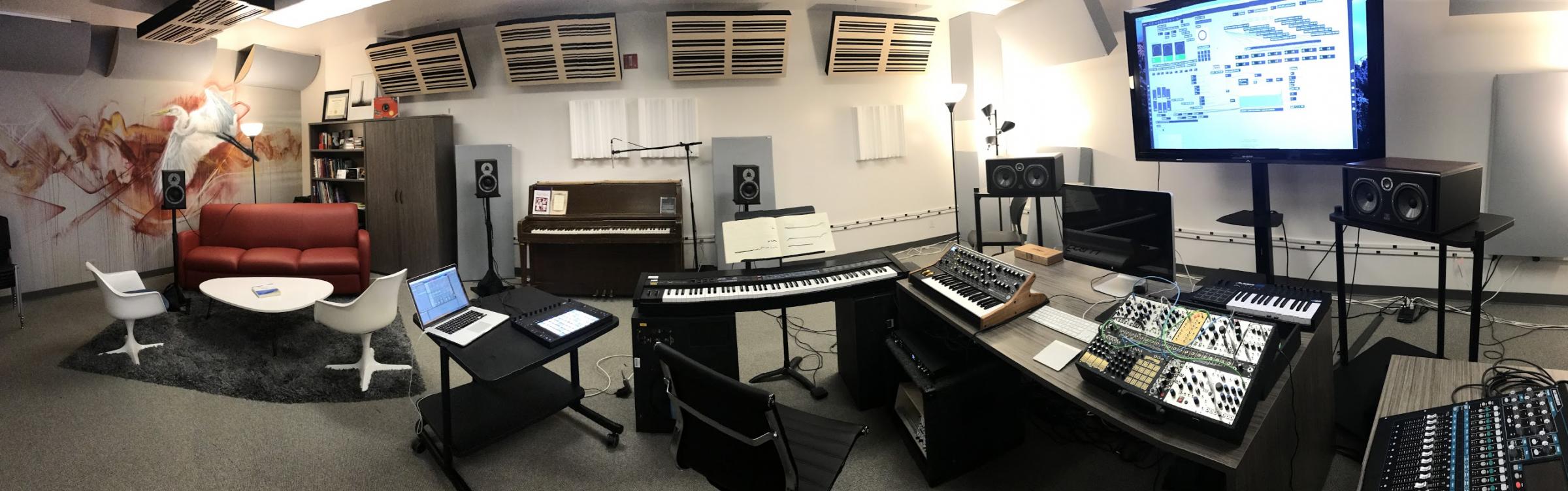 Electronic music studio on campus
